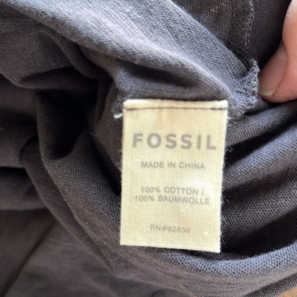 NWT Fossil Knit and Sheer Top Sabrina Charcoal Sleeveless Size Small - Picture 12 of 14